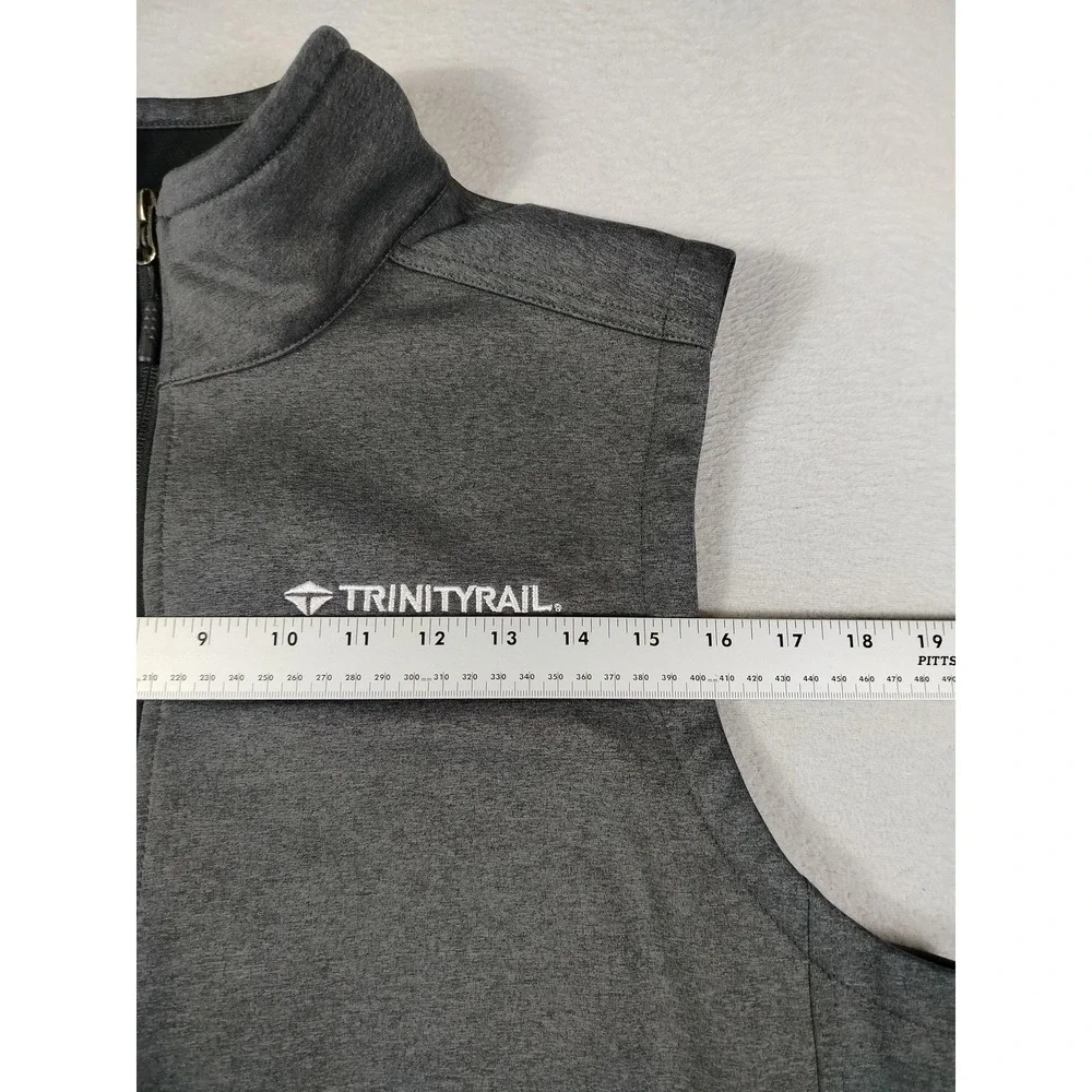 The North Face Vest Mens Large Gray Windwall Softshell‎ Full Zip TrinityRail